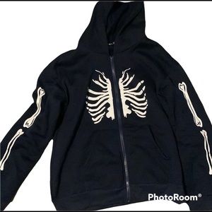 Navy blue skull hoodie